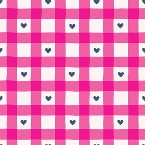 Heart Checks in Pink (Medium)