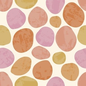 Big Pebbles in Orange and Pink