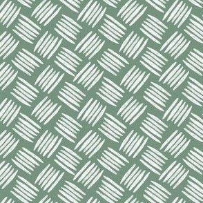 Textured Crosshatch of White on Light Teal