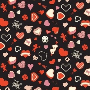 Cupid (Black) || valentine's day hearts