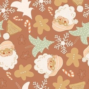 vintage santa gingerbread CLAY