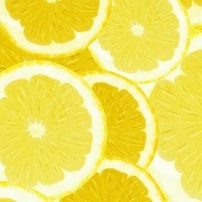 Juicy Oranges And Lemons, Overlapping Citrus Slices