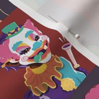 Clown Masks 4-inch squares