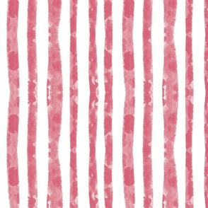 Baby Pink Watercolor Stripes, white and pink imperfect stripes