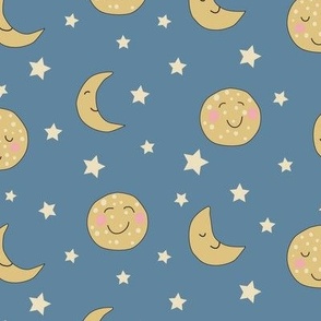 Smiley Happy Moons 1 1/2 inch