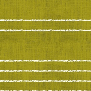 Fika Break- Chalky Stripes- Citronella Olive Yellow- Horizontal- Large Scale