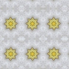 golden octagon star on quartz