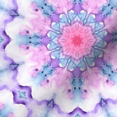 Gentle Lilac Tie Dye Geometric Ornament