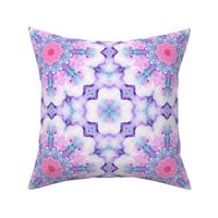 Gentle Lilac Tie Dye Geometric Ornament