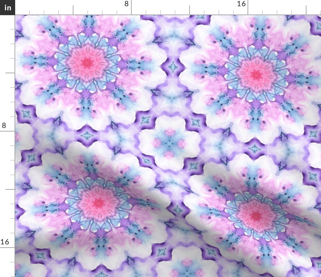Gentle Lilac Tie Dye Geometric Ornament