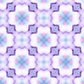 Granny Squares Tie Dye Purple Ornament