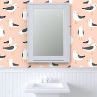 Seagulls - Pink - Large Scale 