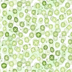 Spring Green Watercolor Polka Dots