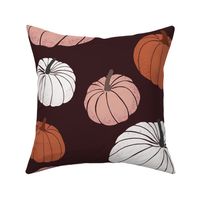 Pumpkins on Burgundy - medium scale