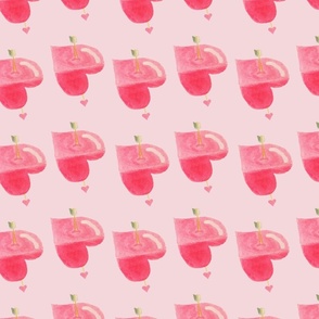 Cute Pink Watercolour Heart Pattern