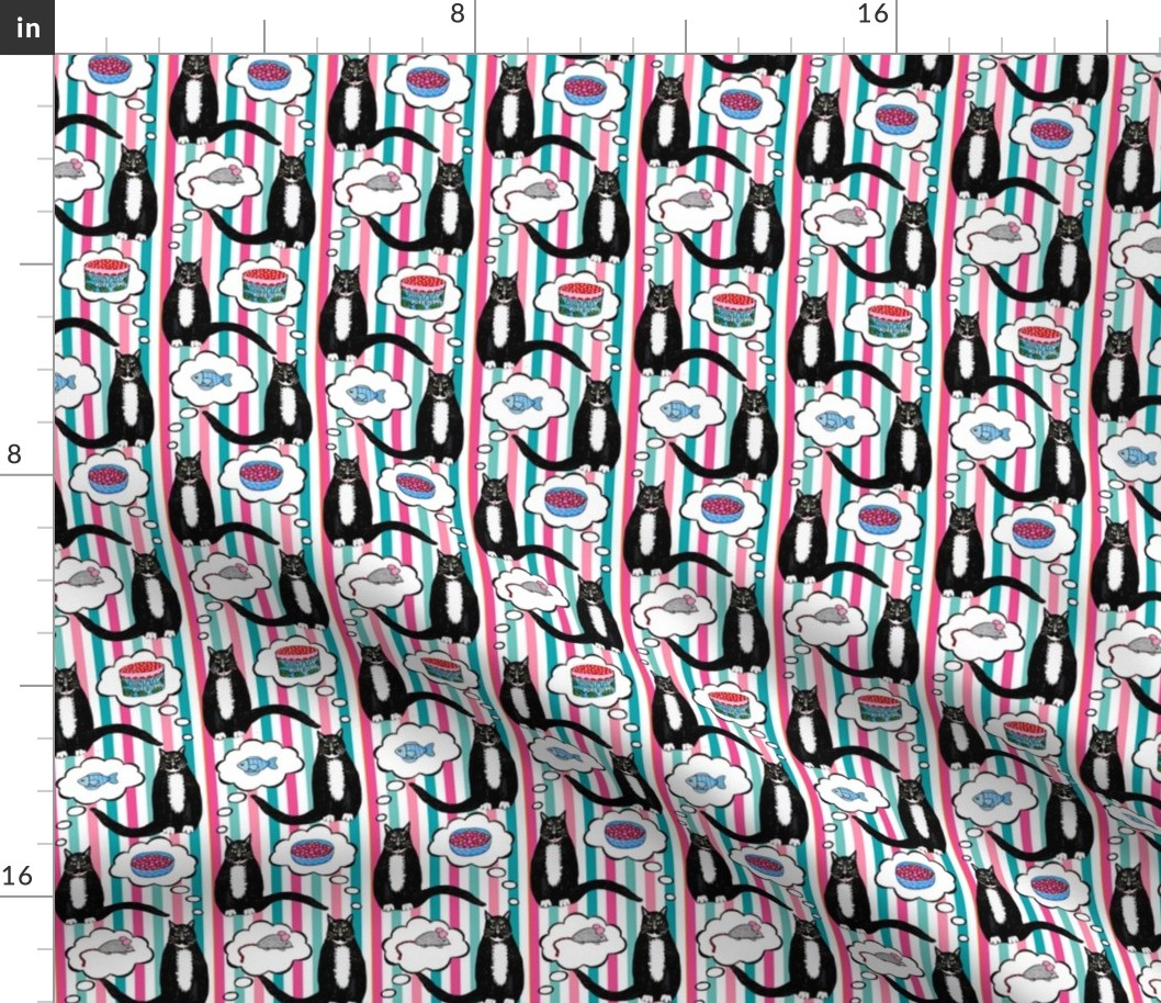 cats-dream-fabric-on-pink-and-teal-stripes-Spoonflower-by-Magenta-Rose-Designs