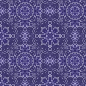 floral mandala indigo