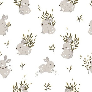 Tiny floral rabbits