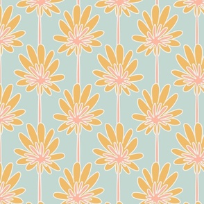 Summer Teal Tan Pink - (Large scale) -