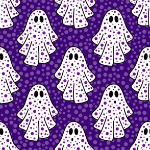 Large Scale Friendly Polkadot Ghosts in Purple