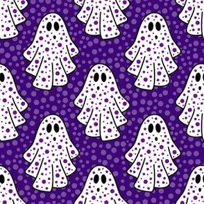 Medium Scale Friendly Polkadot Ghosts in Purple