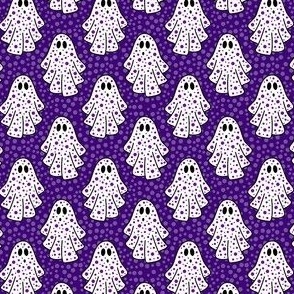 Small Scale Friendly Polkadot Ghosts in Purple