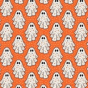 Small Scale Friendly Polkadot Ghosts in Orange