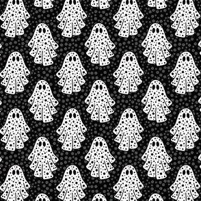 Small Scale Friendly Polkadot Ghosts in Black and White
