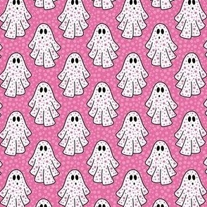 Small Scale Friendly Polkadot Ghosts in Pink