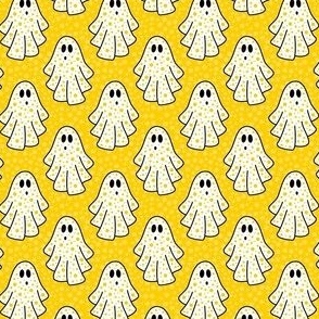 Small Scale Friendly Polkadot Ghosts in Yellow