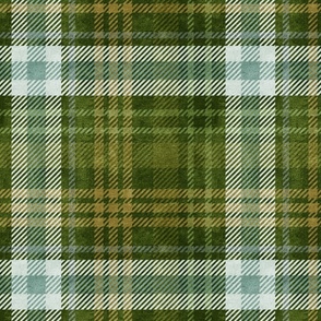 Moss-Scape- Olive Green Plaid- Large Scale