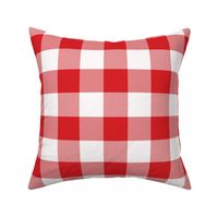 2 Inch Buffalo Check Red and White