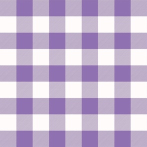 2 Inch Buffalo Check Purple and White