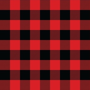 2 Inch Buffalo Check Traditional Red and Black