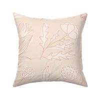 Modern Flower Grid in Cream (Jumbo)