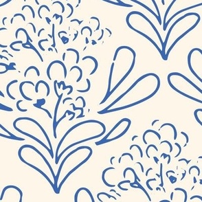 Wildflower Bloom Tiles in Blue (Jumbo)