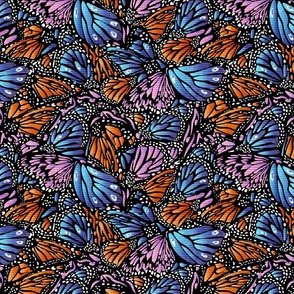 Butterfly Kaleidoscope- Rainbow Wings- Abstract Animal Print- Moths and Butterflies- Regular Scale 