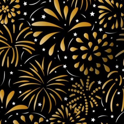 Party Fireworks- Gold Dazzling Sky- Regular Scale 