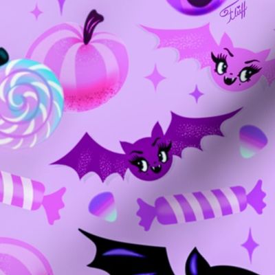 LARGE Vampire Bat Dolly Light Purple