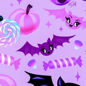 LARGE Vampire Bat Dolly Light Purple