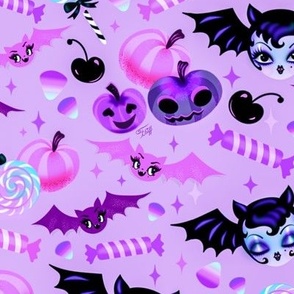 MEDIUM Vampire Bat Dolly Light Purple