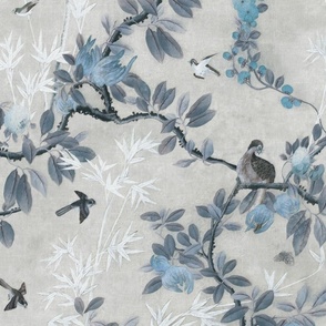 CHATEAU CHINOISERIE - VINTAGE AGED BLUE AND GRAY