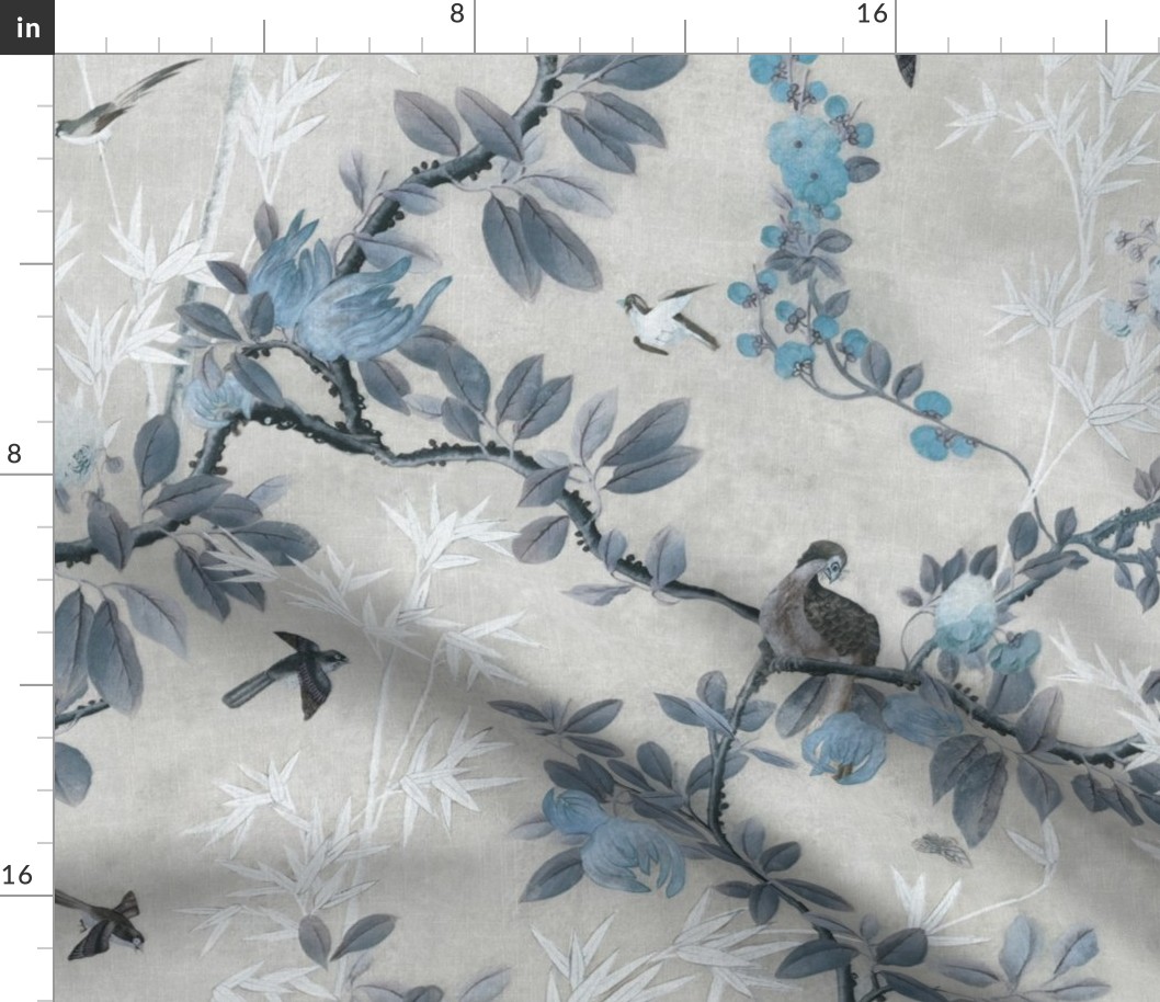 CHATEAU CHINOISERIE - VINTAGE AGED BLUE AND GRAY