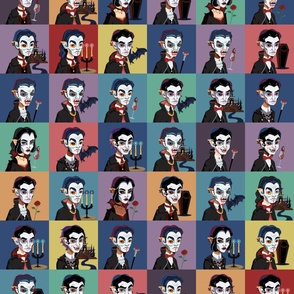 Vampire Masks 10- inch squares