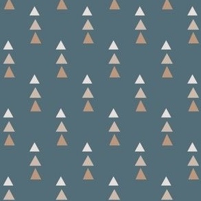 Blue Geometric Triangle Pattern Solid Blue Background