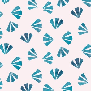 Shell Stamp, Pink and Blue