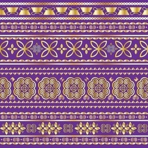 Purple Gold Trim Pattern by VXM