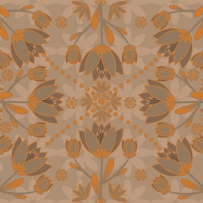 victorian flower Repetition Batik Style