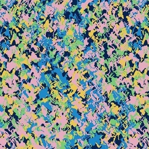 Rainbow Distortion bikini fabric surface in multicolour
