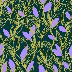 Purple leaf shapes